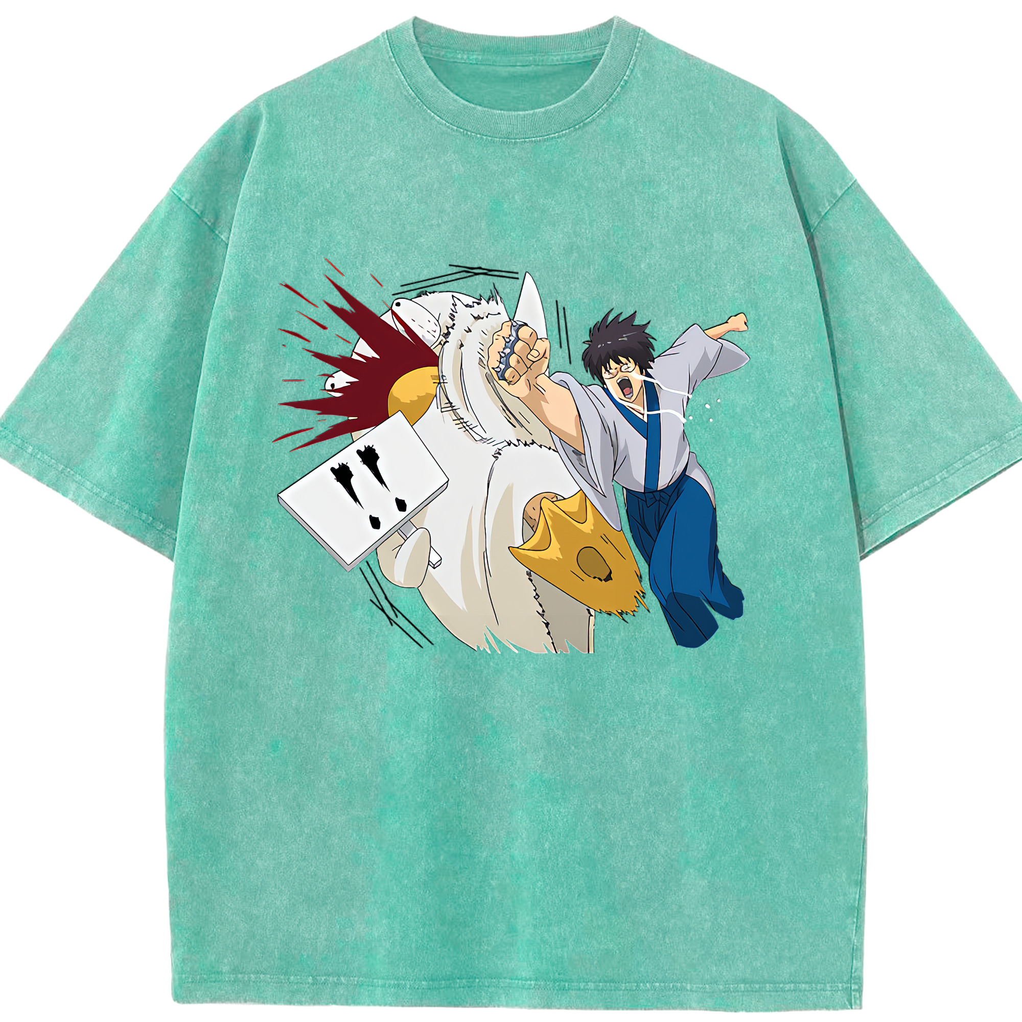 （画像用） ぎんたま 坂田銀時（さかたぎんとき） 神楽 志村新八（しむら しんぱち） GINTAMA Sakata Gintoki Kagura Shimura Shinpachi 綿100% ヴィンテージ風 半袖Tシャツ（フロントプリント）
